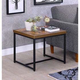 Bob End Table in Weathered Oak & Black 80617