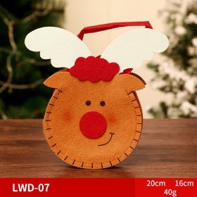 Christmas Gift Portable Brushed Gift Bag (Option: LWD07)