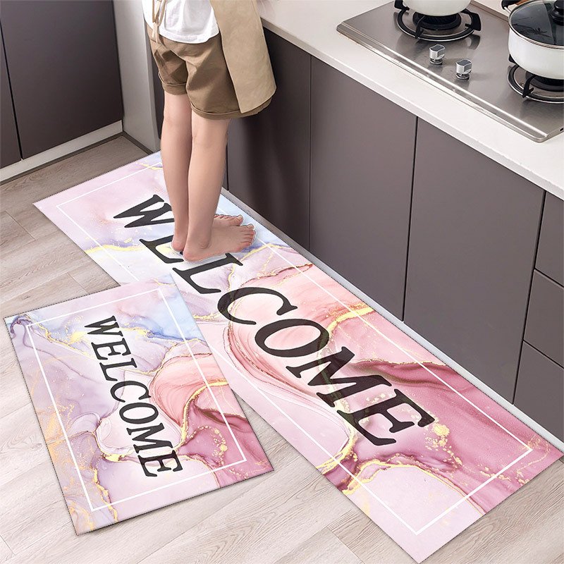 Kitchen Entrance Floor Mat Non Slip Long Strip Geometry Pattern Bathroom Rug Kitchen Entrance Floor Mat Non Slip Long Strip Geometry Pattern Bathroom Rug
