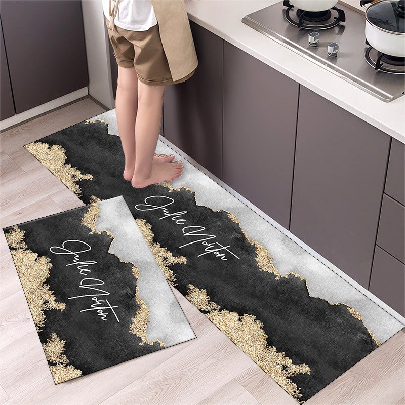 Kitchen Entrance Floor Mat Non Slip Long Strip Geometry Pattern Bathroom Rug Kitchen Entrance Floor Mat Non Slip Long Strip Geometry Pattern Bathroom Rug