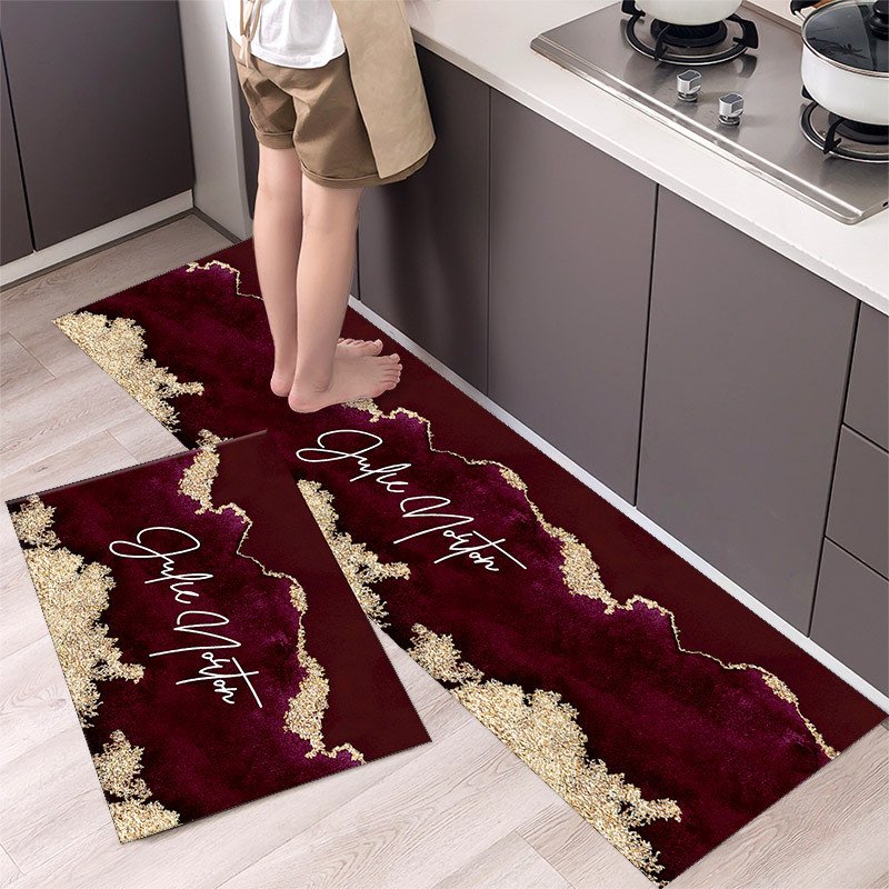 Kitchen Entrance Floor Mat Non Slip Long Strip Geometry Pattern Bathroom Rug Kitchen Entrance Floor Mat Non Slip Long Strip Geometry Pattern Bathroom Rug