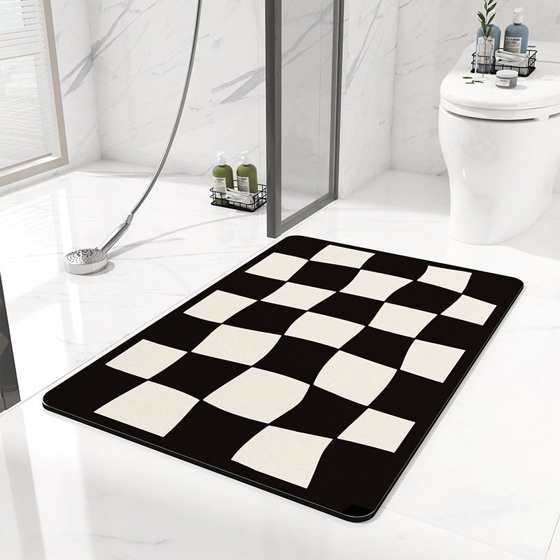 Entrance Doormat Modern Non Slip Bath Mat Absorbent Foot Mat Geometry Bathroom Carpet Entrance Doormat Modern Non Slip Bath Mat Absorbent Foot Mat Geometry Bathroom Carpet