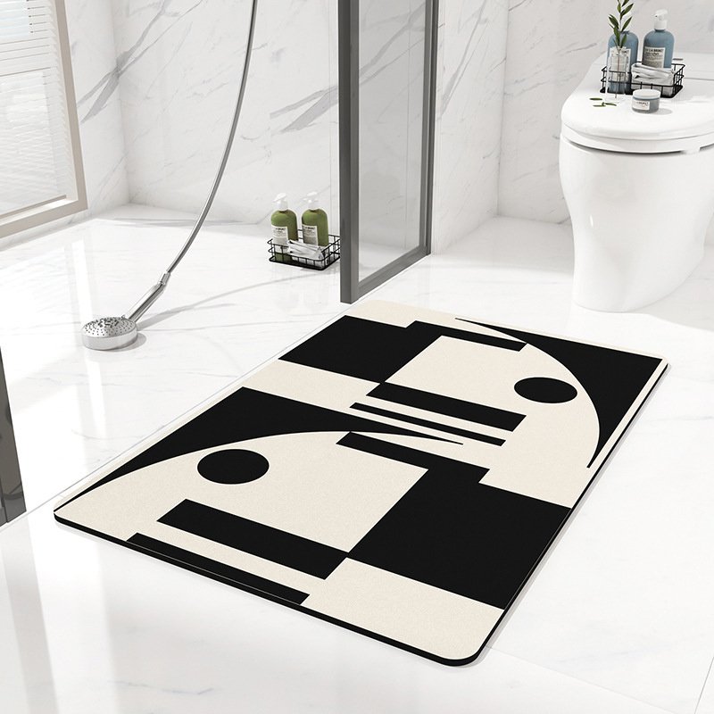 Entrance Doormat Modern Non Slip Bath Mat Absorbent Foot Mat Geometry Bathroom Carpet Entrance Doormat Modern Non Slip Bath Mat Absorbent Foot Mat Geometry Bathroom Carpet