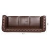 84.65" Rolled Arm Chesterfield 3 Seater Sofa.
