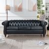 84.65" Rolled Arm Chesterfield 3 Seater Sofa.