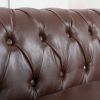 84.65" Rolled Arm Chesterfield 3 Seater Sofa.