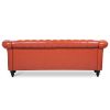 84.65" Rolled Arm Chesterfield 3 Seater Sofa.