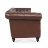 84.65" Rolled Arm Chesterfield 3 Seater Sofa.
